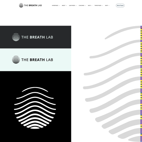 "THE BREATH LAB: Clean, Conceptual Logo Integrating Structure + Flow" winning Postcard, flyer or print