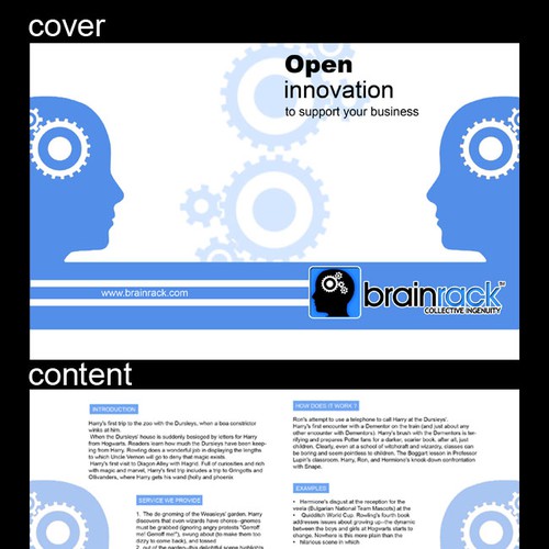 Brochure design for Startup Business: An online Think-Tank Diseño de Rendra