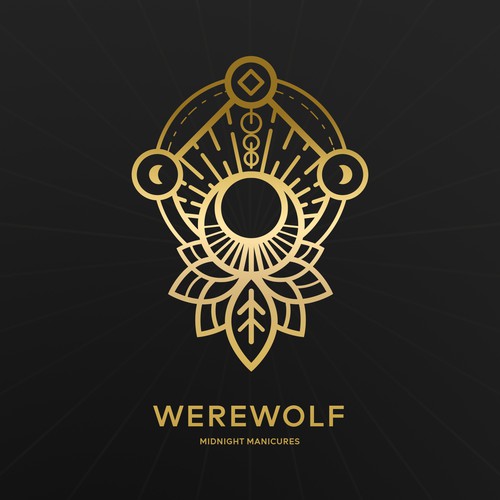 99d: Werewolf Midnight Manicures logo Design by azyrusmax