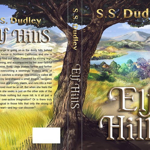 Book cover for children's fantasy novel based in the CA countryside Réalisé par RVST®