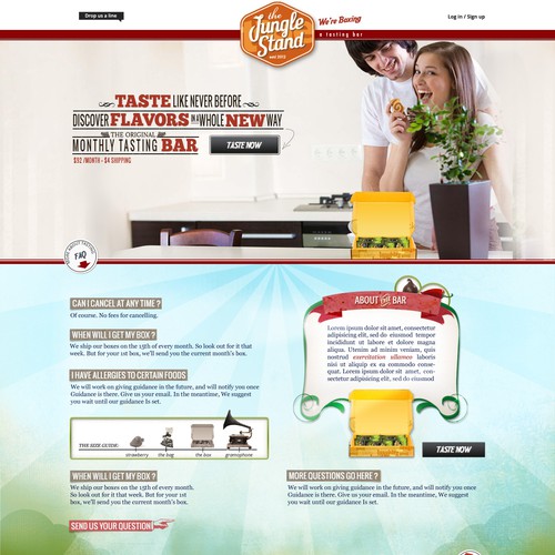 Site Design needed for delicious Tasting Box!! Design by kata4
