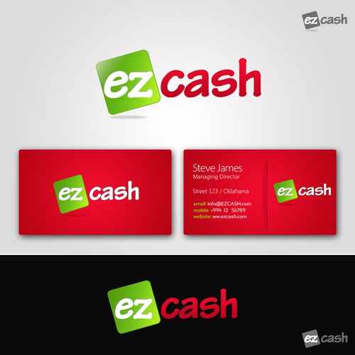 logo for EZ CASH Diseño de designsbyanika