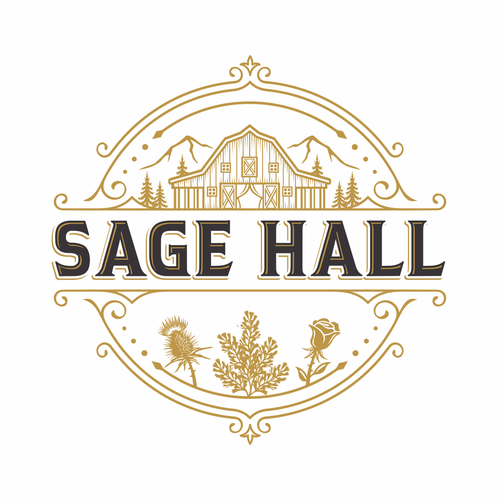 Sage Hall - Country Swing Dance & Wedding Venue Logo Design réalisé par IrfanSe