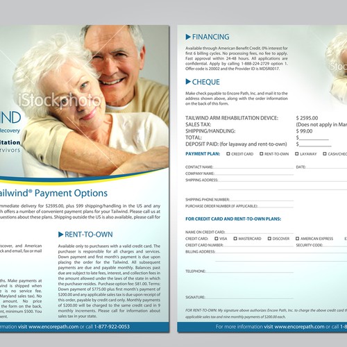 Design 2-page brochure for start-up medical device company Diseño de abner