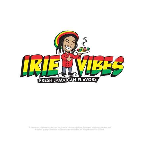 Need eye-catching bob marley cartoon mascot logo for new jamaican  restaurant in the bahamas | Logo design contest | 99designs