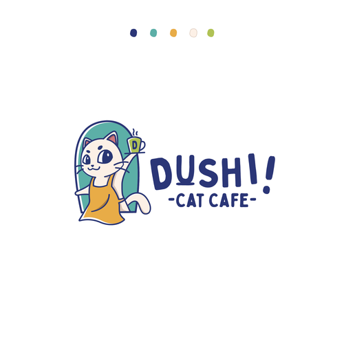 Up and coming CAT CAFE needs a logo!! Design by eggny