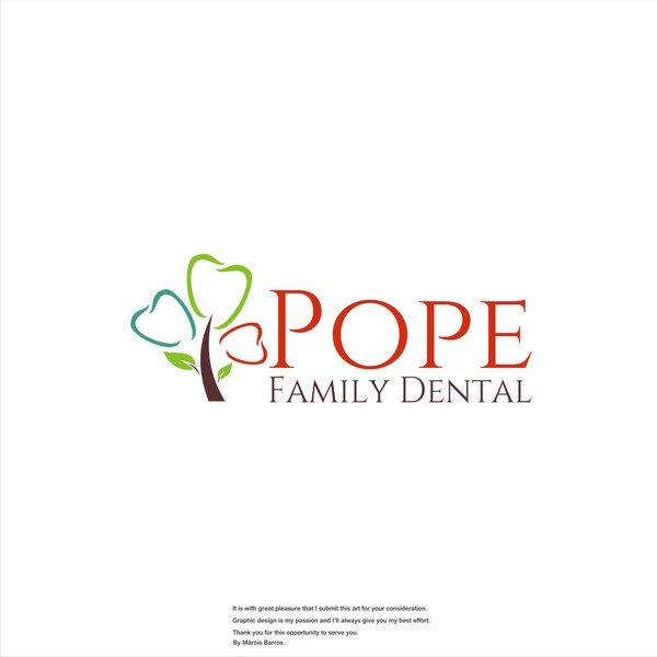Design by Márcio Barros! titled "Pope Family Dental"