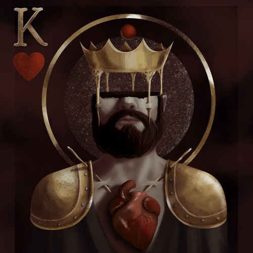 We want your artistic take on the King of Hearts playing card Réalisé par C!N