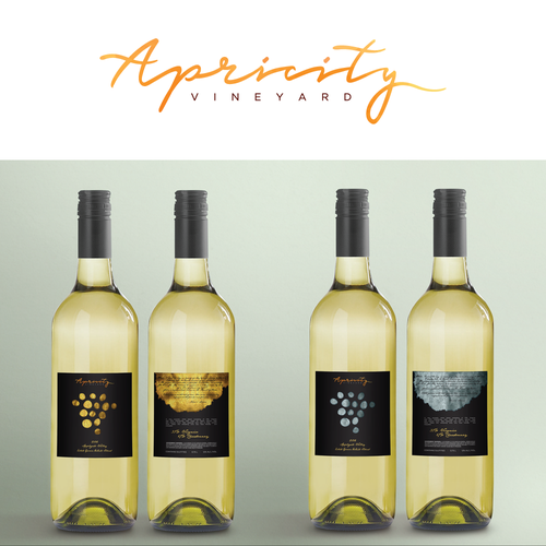 Apricity Vineyard 2016 White Blend Wine Label Design by evey81