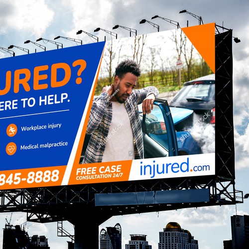 Injured.com Billboard Poster Design Diseño de icon89GraPhicDeSign