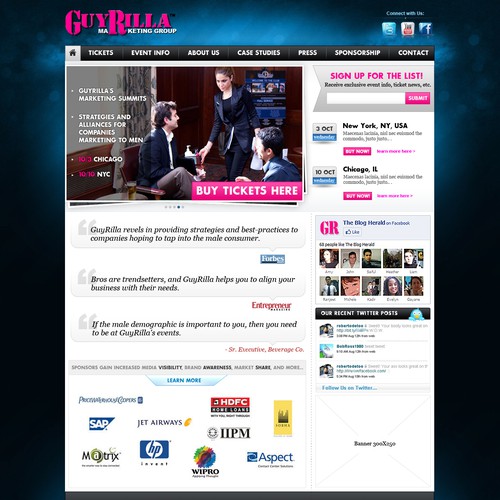 Website Layout - GuyRilla Marketing Group デザイン by KrishnaCreation