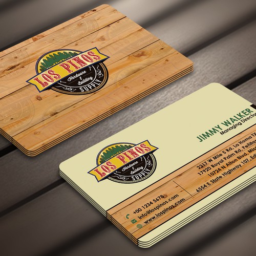 Designs Los Pinos Hardware & Building Supply Business Card Contest