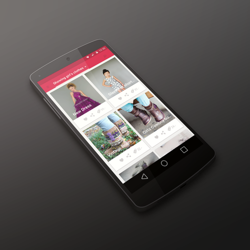 Mobile App Kidzy 2 simple screens + Logo. Design by Fernandos