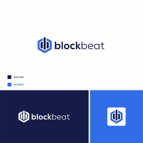 BlockBeat Crypto News Platform Logo Design Design by BuanaDesign