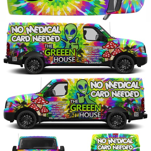 Psychedelic Alien, Mushroom and Hippy Design Needed for Food Truck Design by aricaturrash