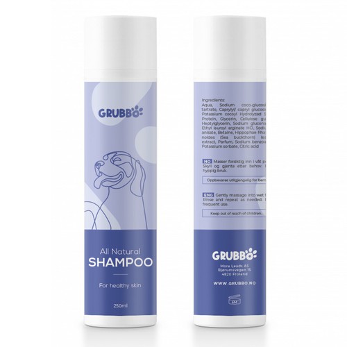 Design Design label for dog shampoo por intanamir