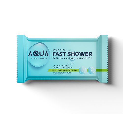 AQUA SHOWER WIPES :D Design by Sayyed Jamshed