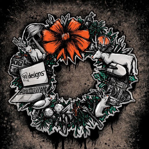 'Street art' style invitation for 99designs event! Design by N24