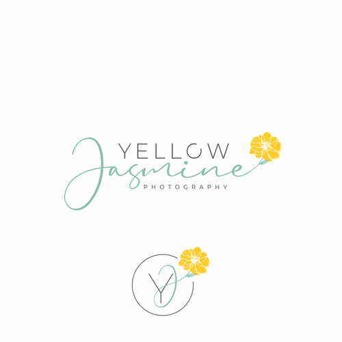 Design Yellow Jasmine Photography Logo Design di The Pixel Imagin