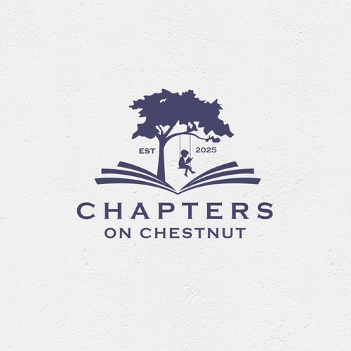 "Seeking Logo Design for New Cozy Literary Bookstore 'Chapters on Chestnut'" winning 