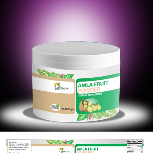 Amla Fruit Powder Label Design by sprocket33