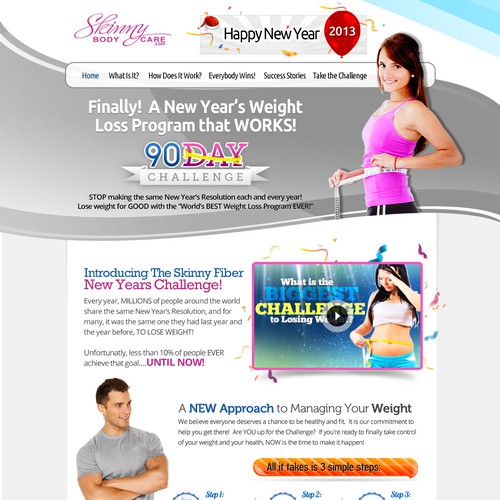 Create the next website design for Skinny Fiber New Year's Challenge Diseño de Smashing Boys