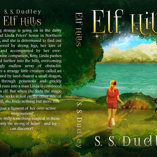 Book cover for children's fantasy novel based in the CA countryside Réalisé par Artrocity