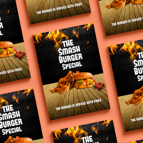 Smash Burger Marketing Materials Design by MJ_DESIGN_HILL