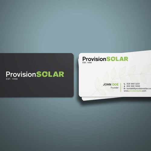 Solar Business Cards Design by Mama Coco