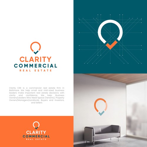 Logo + Brand Guide for Clarity Commercial Real Estate Design by Dadisigner