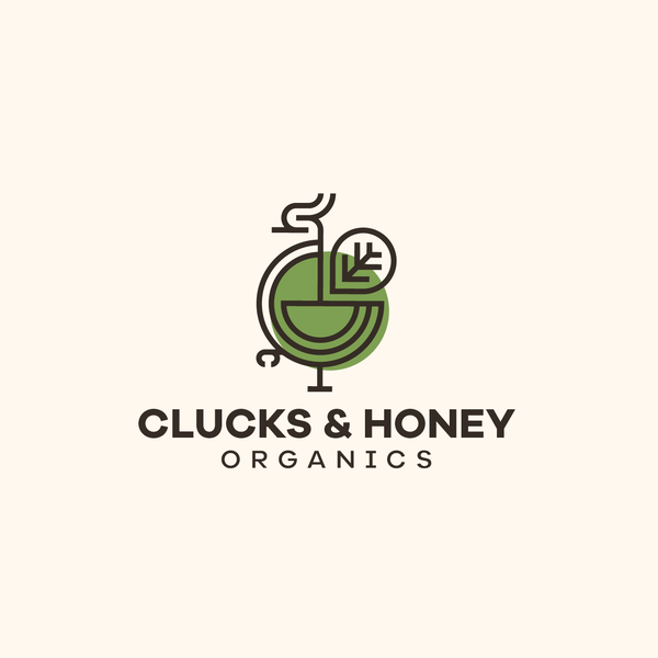 Geometrical Chicken Logo for Organic Products Brand