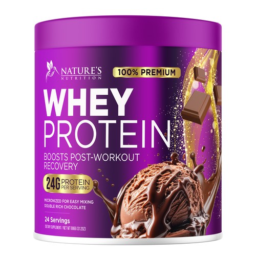 Tasty Whey Protein Chocolate Design Needed for Nature's Nutrition Design réalisé par UnderTheSea™