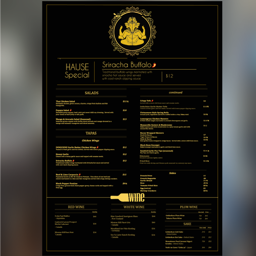 bar menu design inspiration