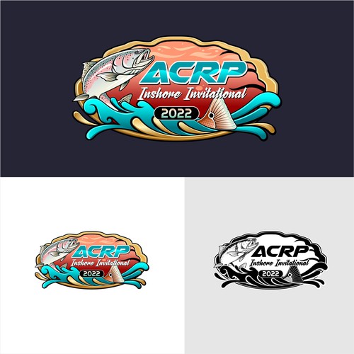 ACRP Fishing Tournament LOGO with fish illustration Design by mindtrickattack