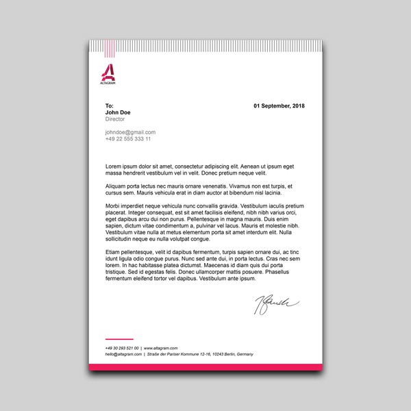 Letterhead design