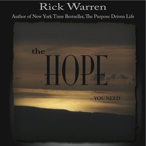 Design Rick Warren's New Book Cover Design por Lindav