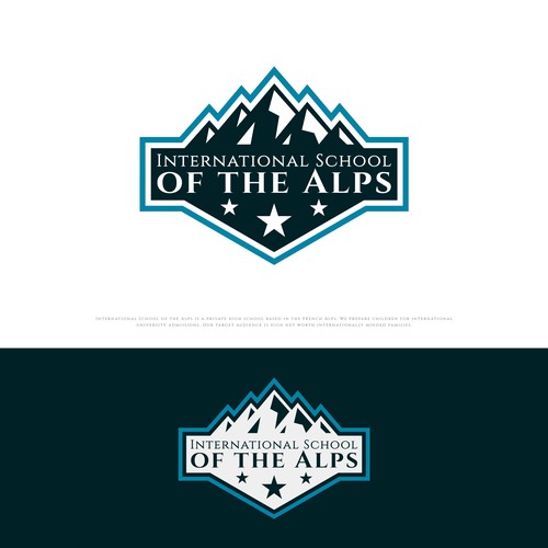 A powerful new logo for an international school in the French Alps Design by reiffal®