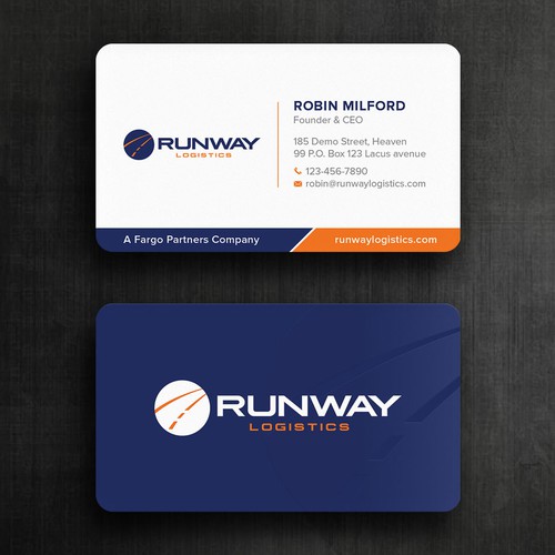Runway Logistics Business Card Design by Felix SH