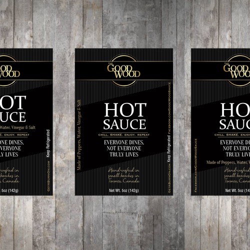 Bottle label for gourmet hot sauce -- a whole new approach to hot sauce marketing Design by OrangeCrush