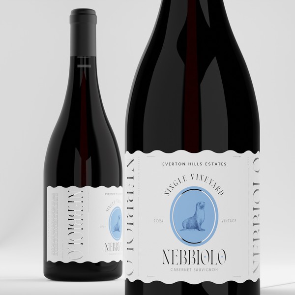 Design by Beryl O. titled "Wine label"