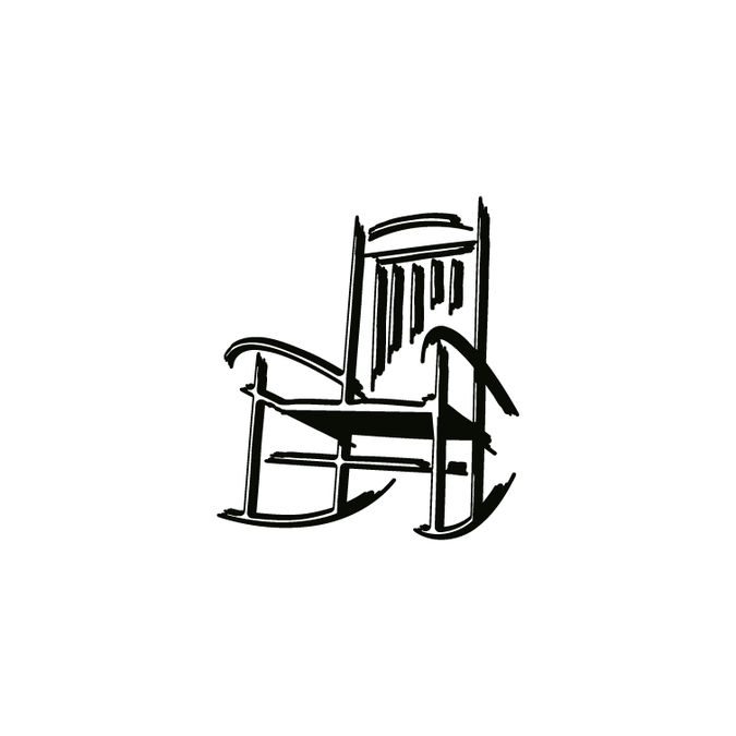 Create a rocking chair illustration for a Tennessee Smoky Mountains