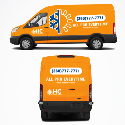 Design a Heating and Cooling Co Wrap in Orange Design by DuhaCreative