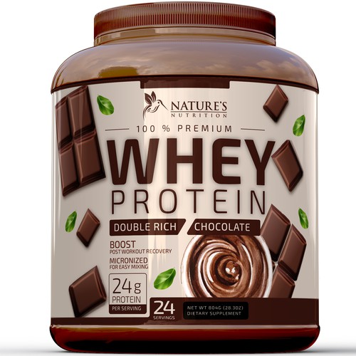 Diseño de Tasty Whey Protein Chocolate Design Needed for Nature's Nutrition de R O S H I N