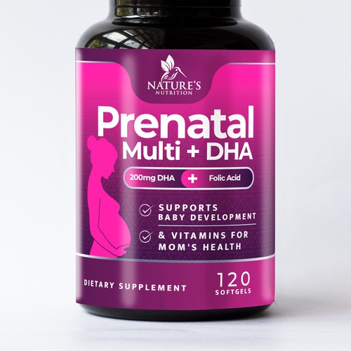 Prenatal Vitamins Label Design needed for Nature's Nutrition Réalisé par R O S H I N