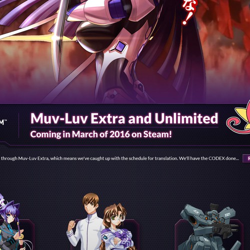 Create a Homepage Design for Japanese Visual Novel Muv-Luv! Design von Floating Baron