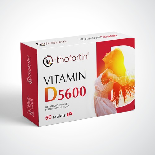 Box for Nutritional Supplement with Vitamin D Design by StanBranding