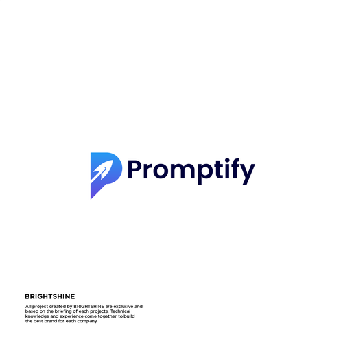 Modern, Simple and Sleek Logo for Promptify.com Design by brightshine