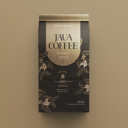 Coffee Drinkers delight. Coffee packaging that makes you want to buy the product Design by nowgrid