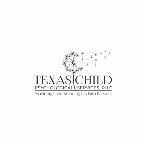 Hand-drawn dandelion logo for child psychologist Design by CreativeBP