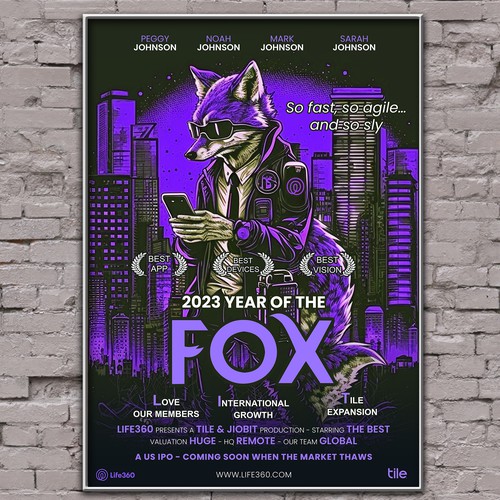 Life360 2023 Year of the Fox Poster Design by Rockinrule